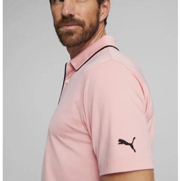 Puma Men's Peach Smoothie MATTR Bridges Polo Shirt Size S - Picture 3 of 8